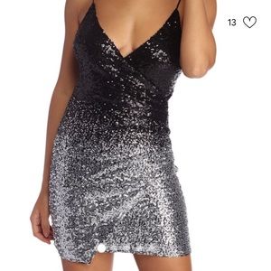Sequin ombré Windsor dress